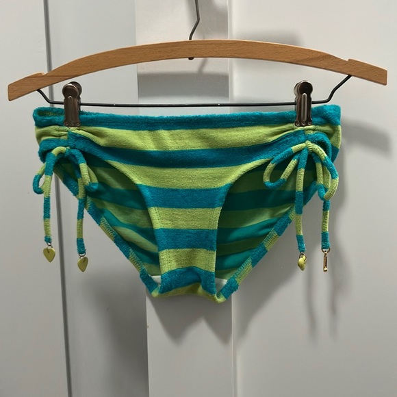 Y2K Vintage Juicy Couture Striped Terry Bikini Size S - Picture 6 of 13